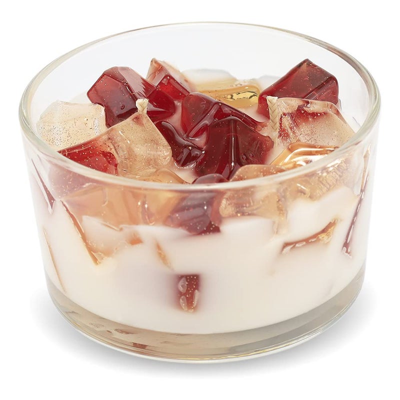 Primal Elements Color Bowl Candle, 2-Wick, Hand Poured, Soy Blend, Frosted Gingerbread, 9.5oz - Image 1